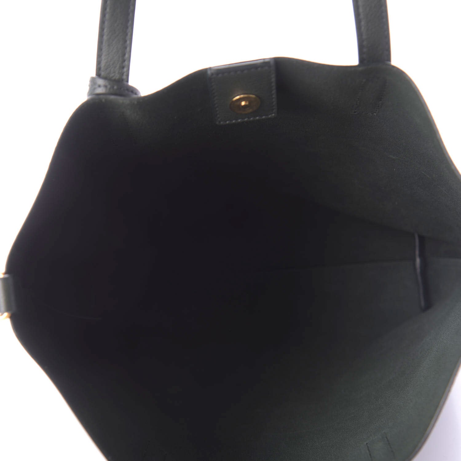 Saint Laurent Calfskin Toy Shopping Tote Dark Green 5 of 9