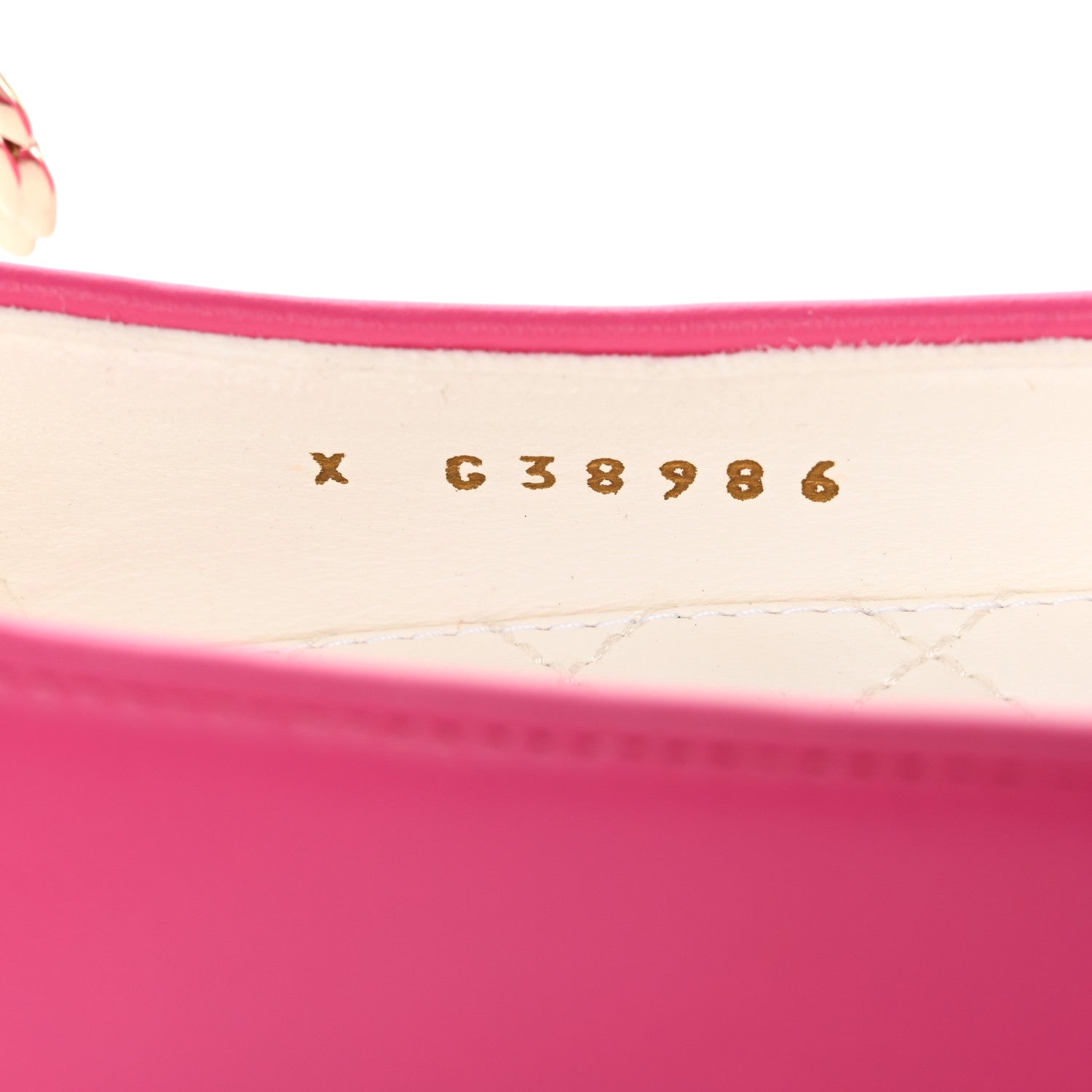 Chanel Lambskin Patent Calfskin Cap Toe Ankle Chain Ballerina Flats 37 Pink 6 of 10