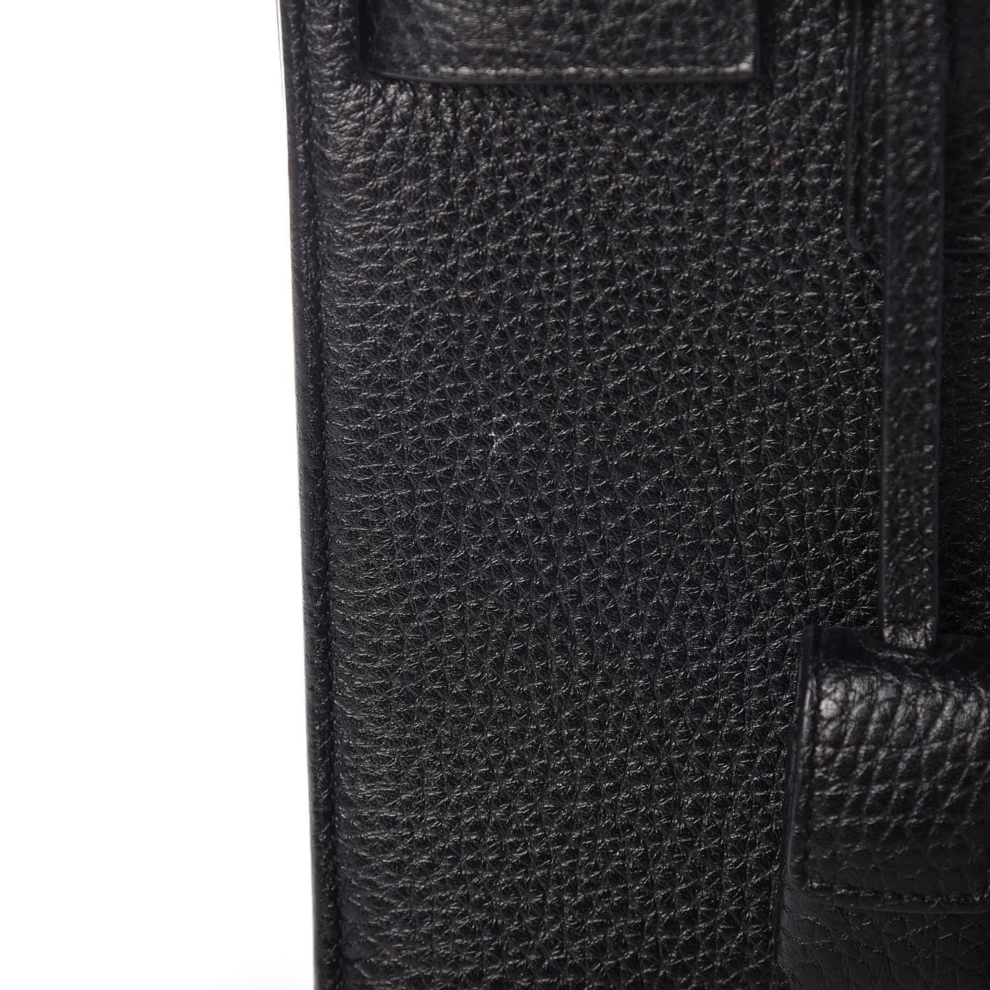 Grained Calfskin Baby Sac De Jour Black