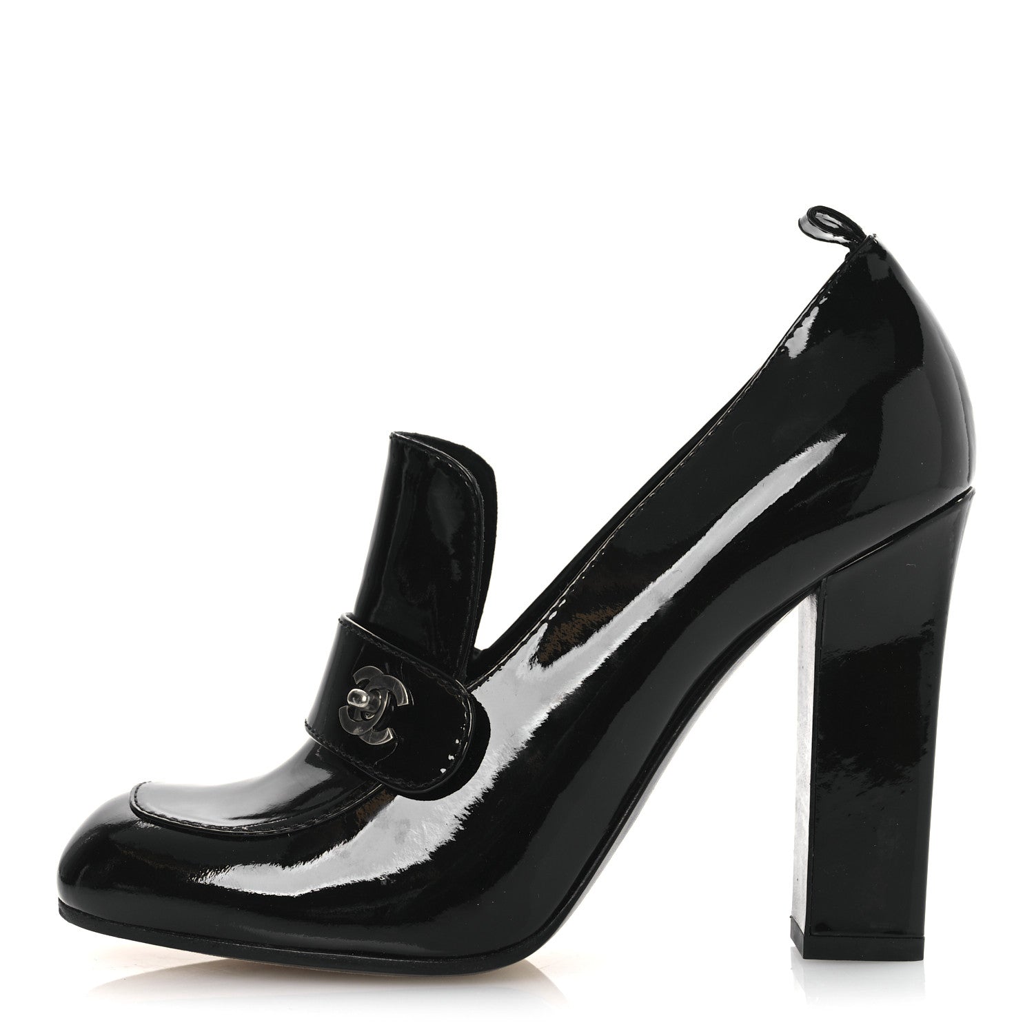 Chanel Patent CC Pumps 38.5 Black 1 of 11