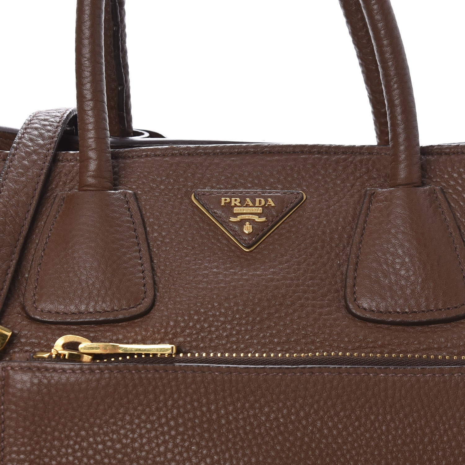 Prada Vitello Daino Shopping Tote Bruciato 9 of 9