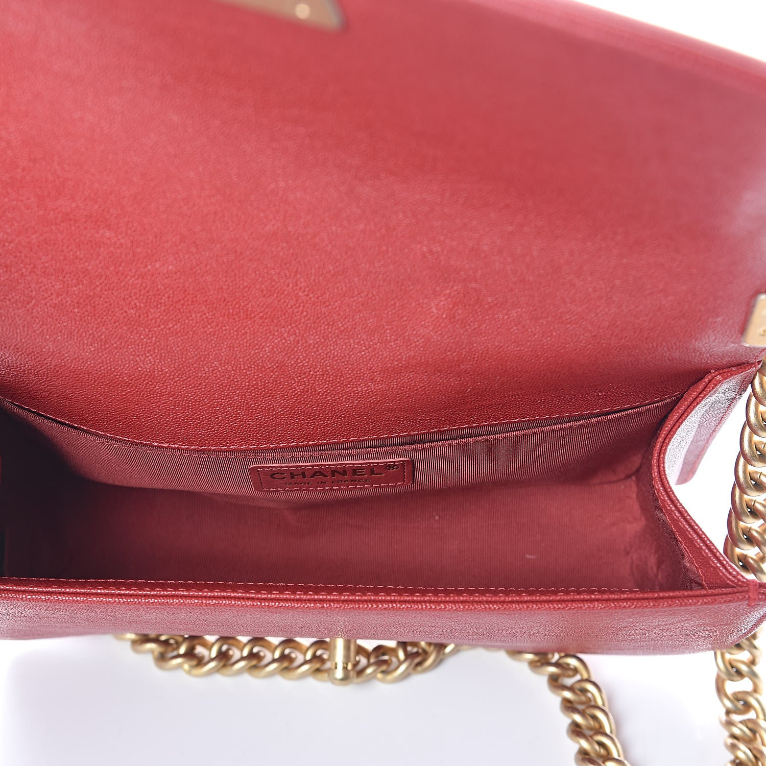 Chanel Caviar Quilted Medium Boy Flap Red 5 of 10