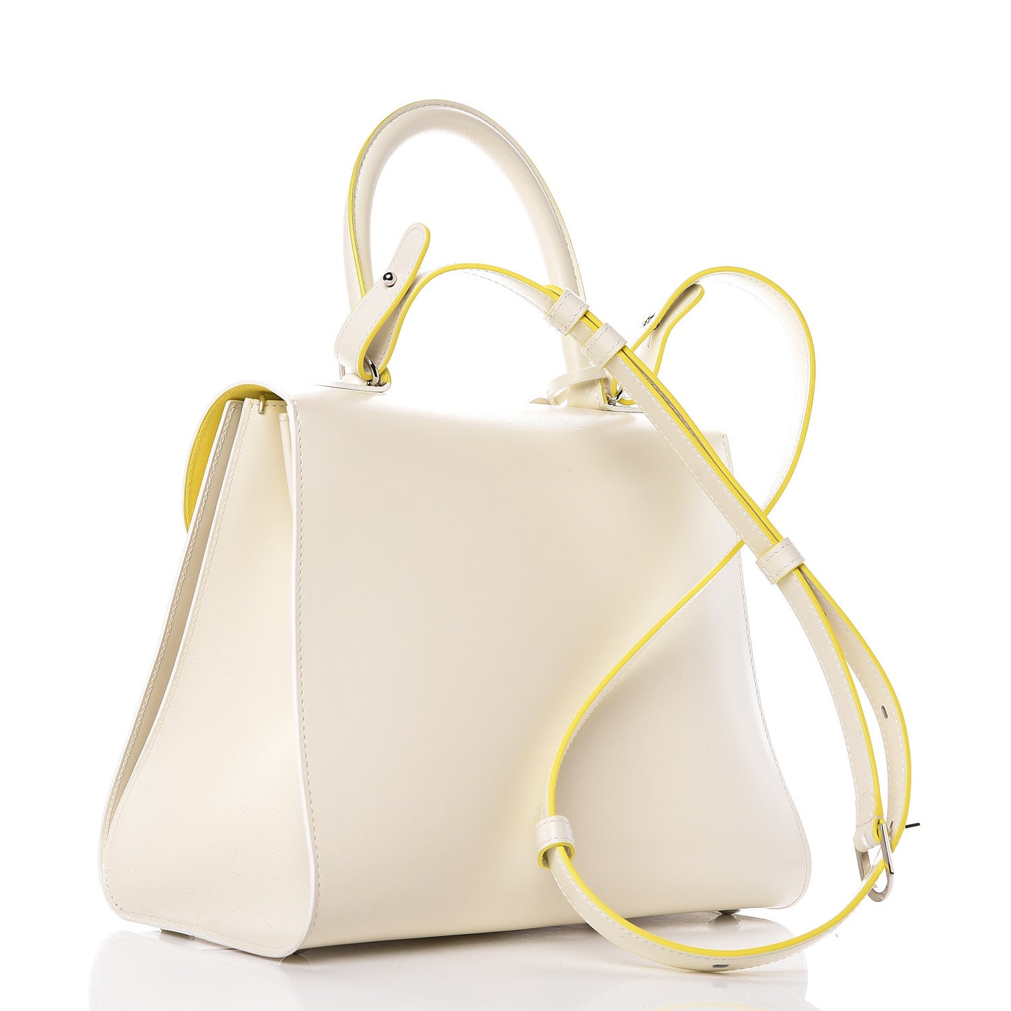 Boxed Calfskin MM Magic Brillant Satchel Ivory