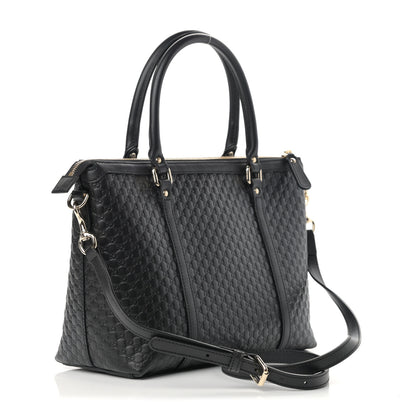 Gucci Soft Microguccissima Small Zippered Satchel Black 3 of 11