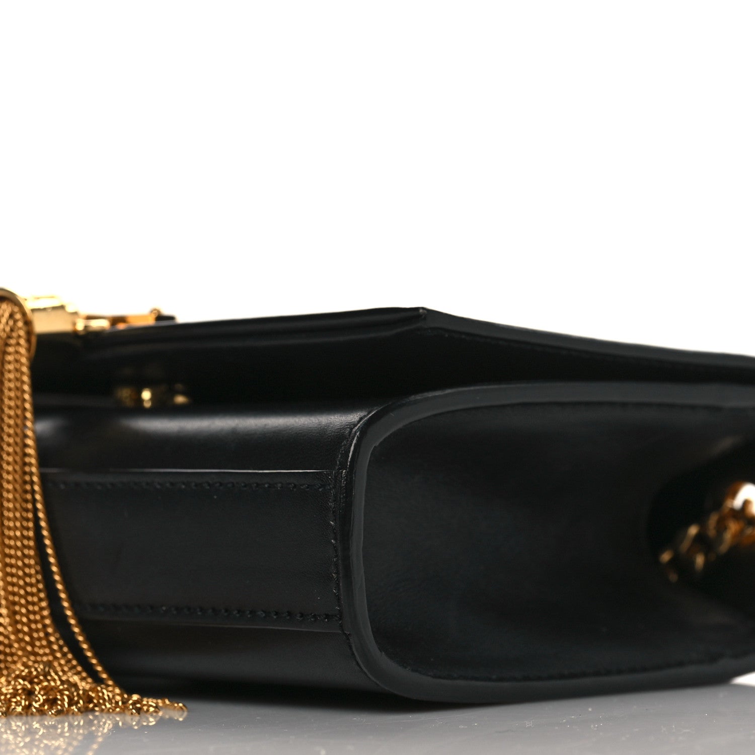 Saint Laurent Calfskin Small Classic Monogram Kate Tassel Satchel Black 9 of 9
