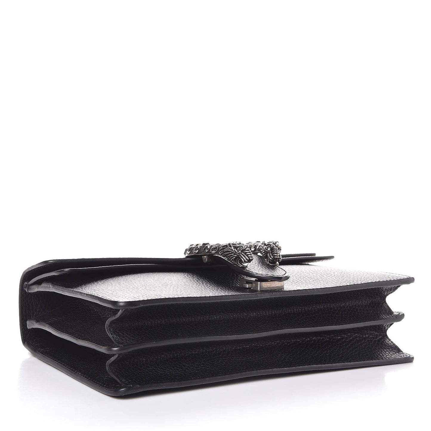 Pebbled Calfskin Small Dionysus Shoulder Bag Black