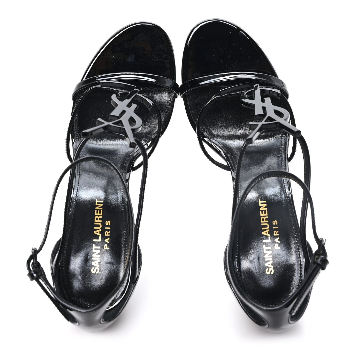 Vernice Chiffon Cassandra 100 Ankle Strap Sandals 38.5 Black 38.5 Black