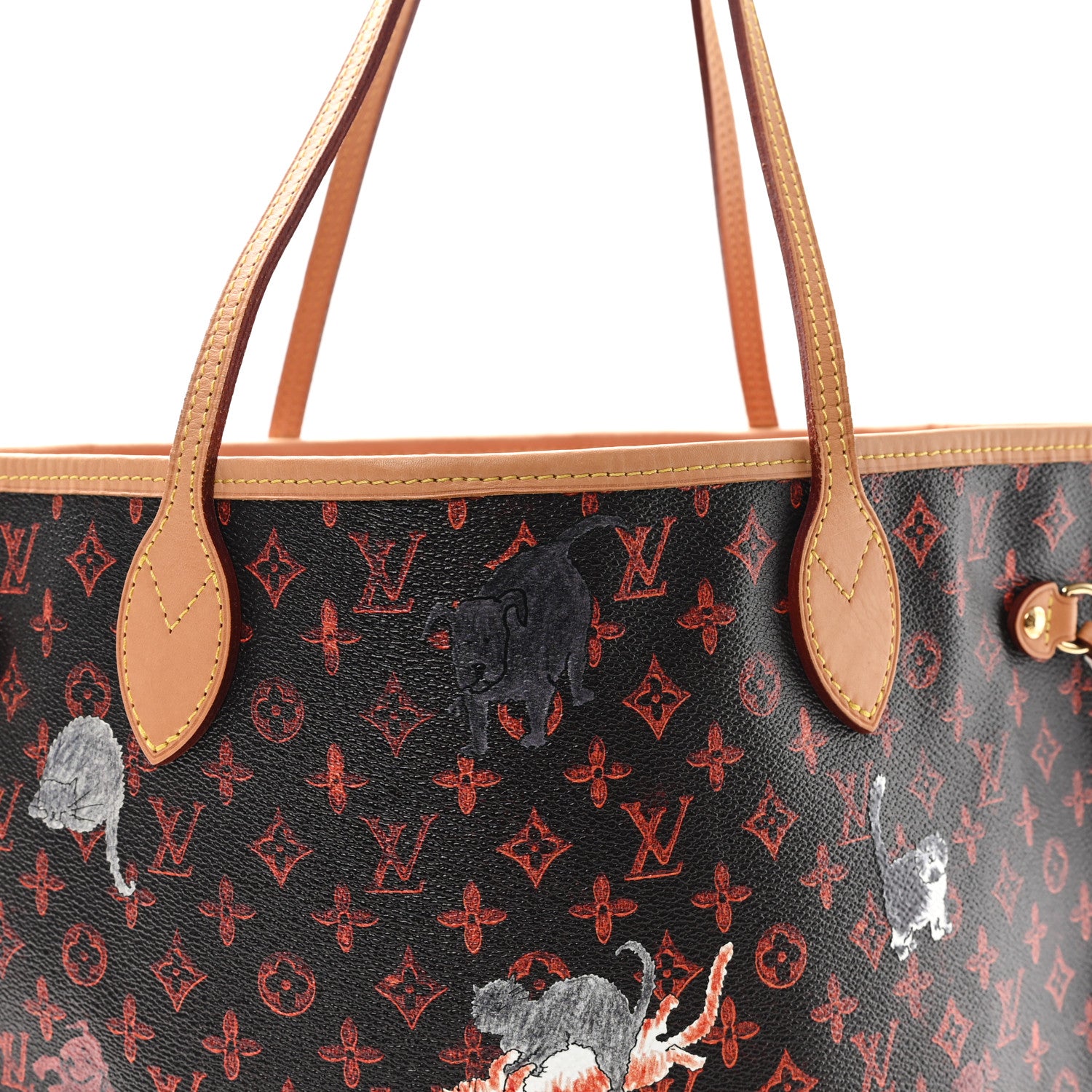 Louis Vuitton Catogram Neverfull MM Marron 9 of 11