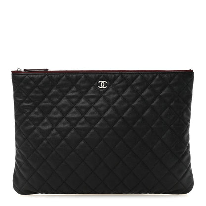 Chanel Caviar Quilted Large Cosmetic Case Black 1 of 8