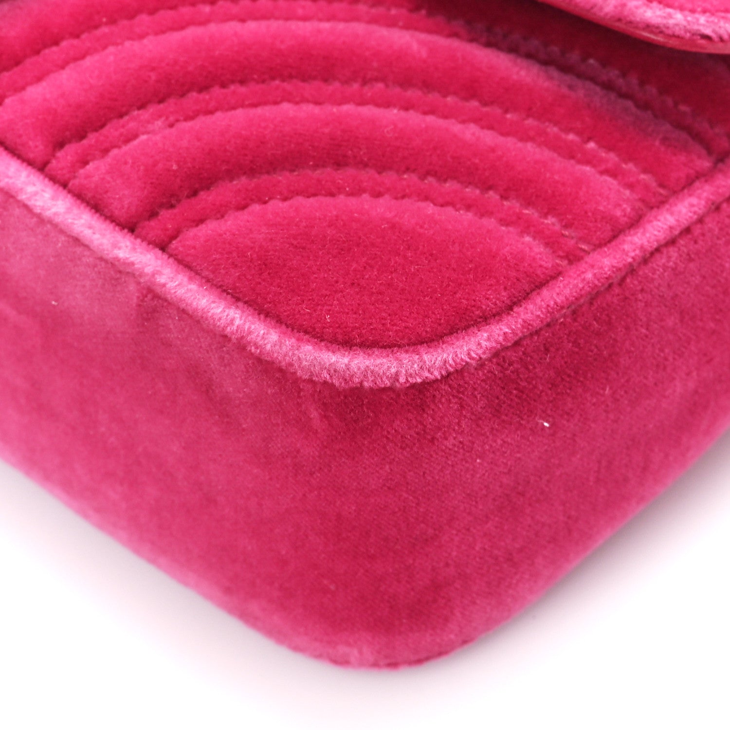 Gucci Velvet Matelasse Mini GG Marmont Shoulder Bag Light Raspberry Rose 11 of 11