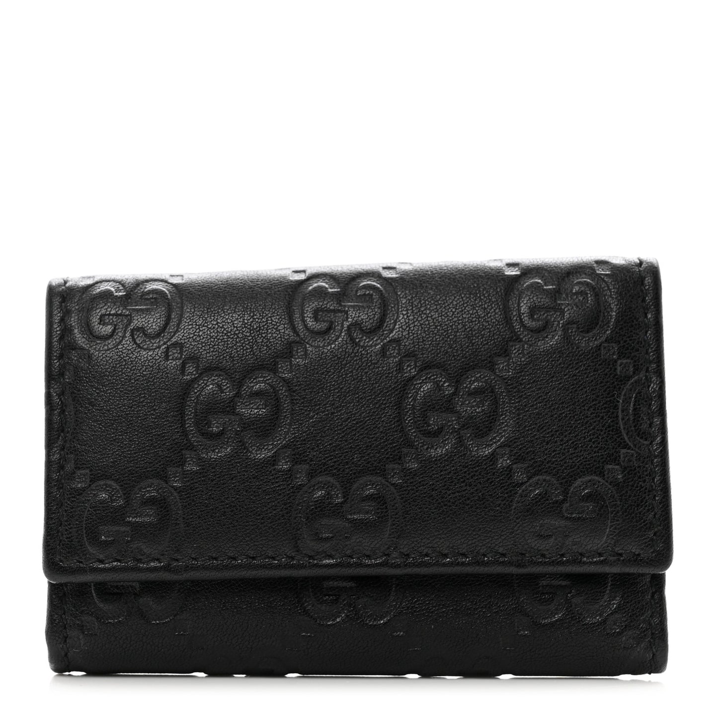Guccissima 6 Key Holder Case Black