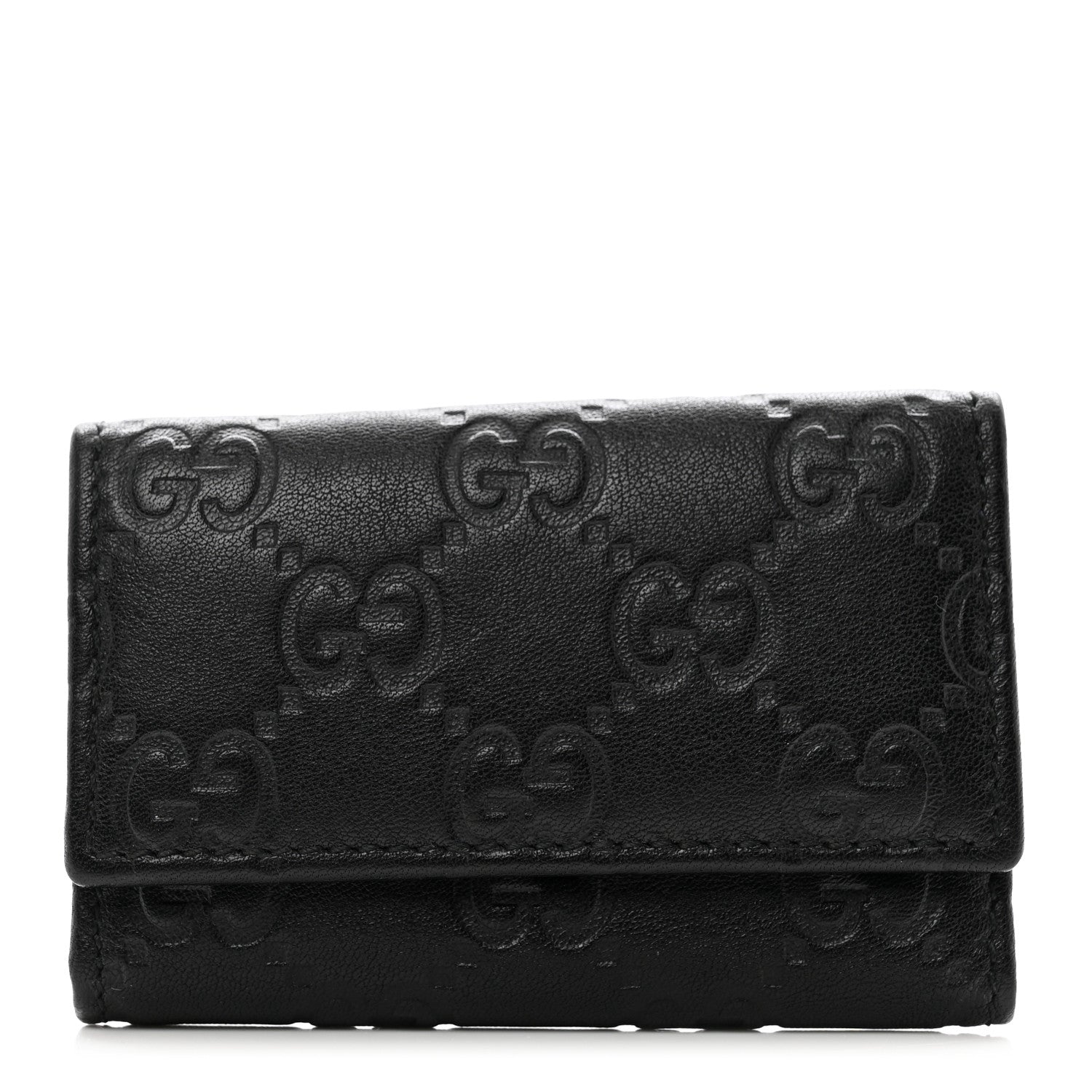 Gucci Guccissima 6 Key Holder Case Black 1 of 6