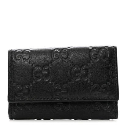 Gucci Guccissima 6 Key Holder Case Black 1 of 6