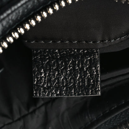 Gucci GG Supreme Monogram Textured Calfskin Web Small Attache Shoulder Bag Black 7 of 10