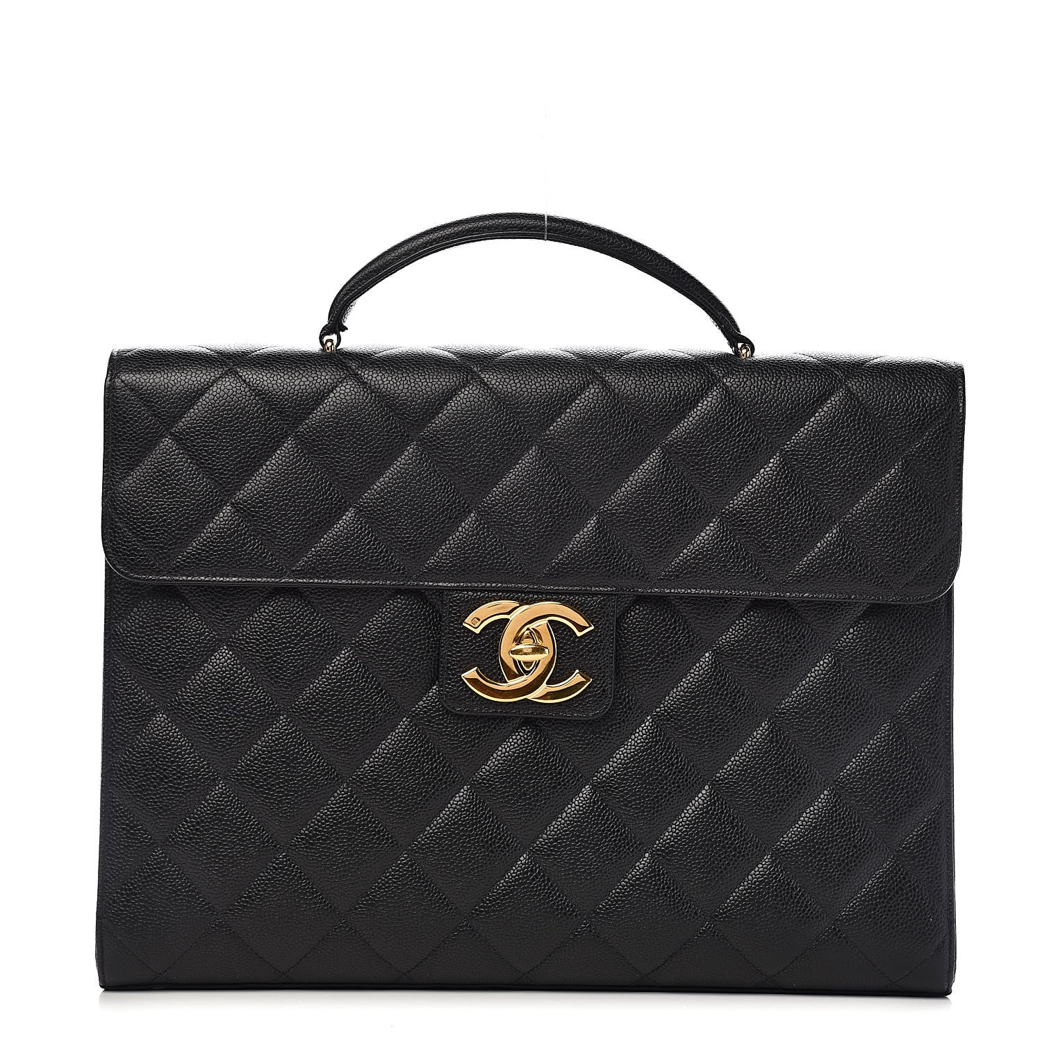 Chanel Caviar Quilted Briefcase Laptop Bag Black 1 of 13