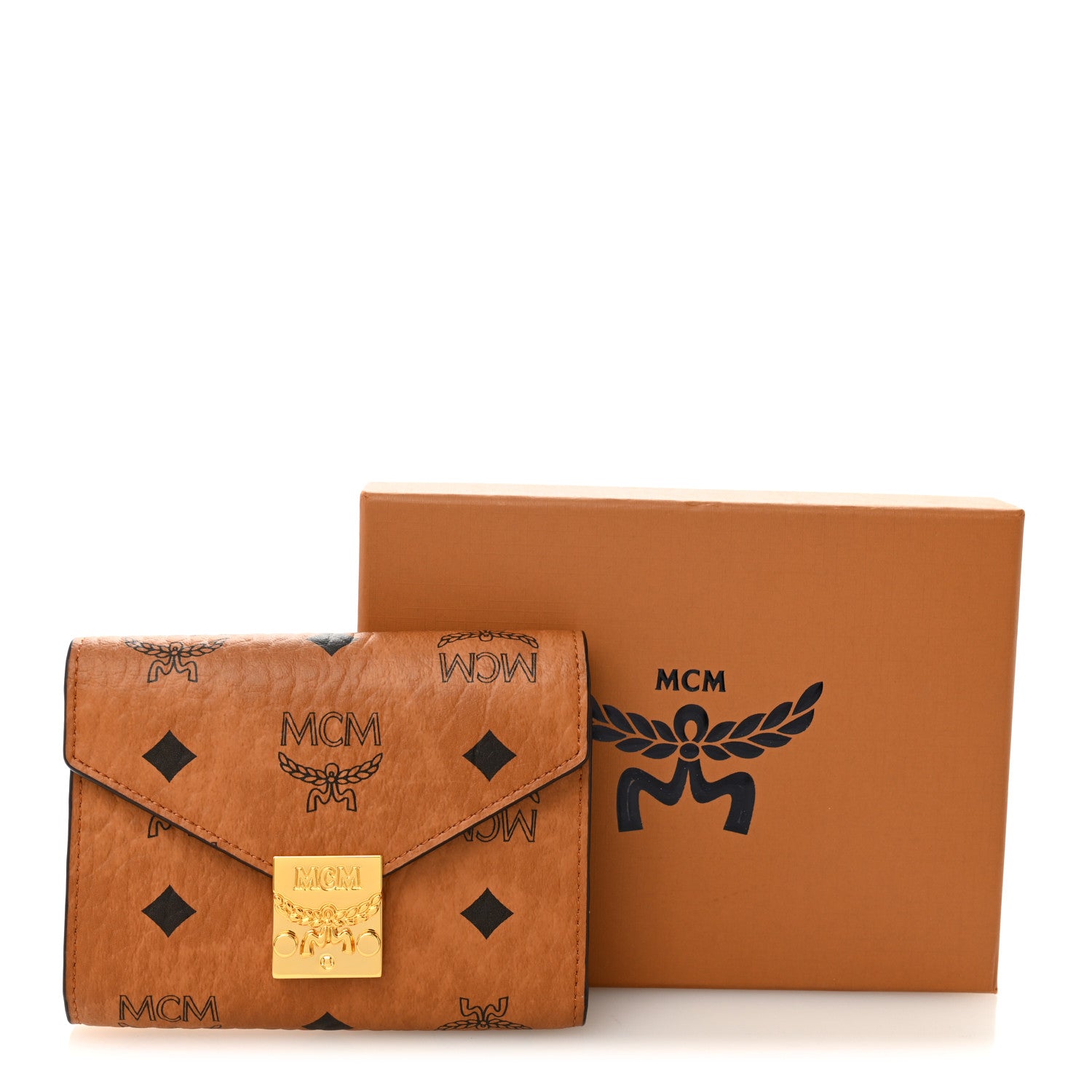 MCM Visetos Trifold Tracy Wallet Cognac 7 of 7