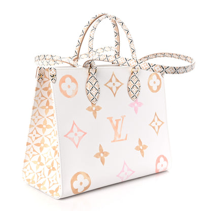 Louis Vuitton Monogram Giant By The Pool 2.0 Onthego MM Beige 3 of 9