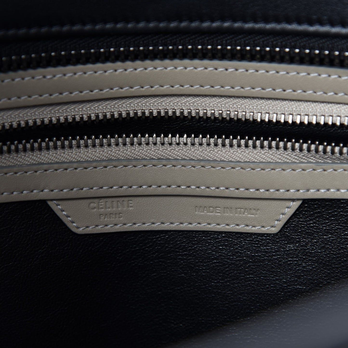 Shiny Smooth Calfskin Micro Tri-Color Luggage Quartz