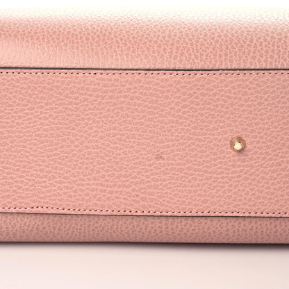 Gucci Dollar Calfskin Medium Interlocking G Top Handle Shoulder Bag Soft Pink 10 of 15