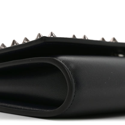 Christian Louboutin Calfskin Spikes Loubinthesky Paloma Clutch Zaffiro Zaffiro 7 of 9