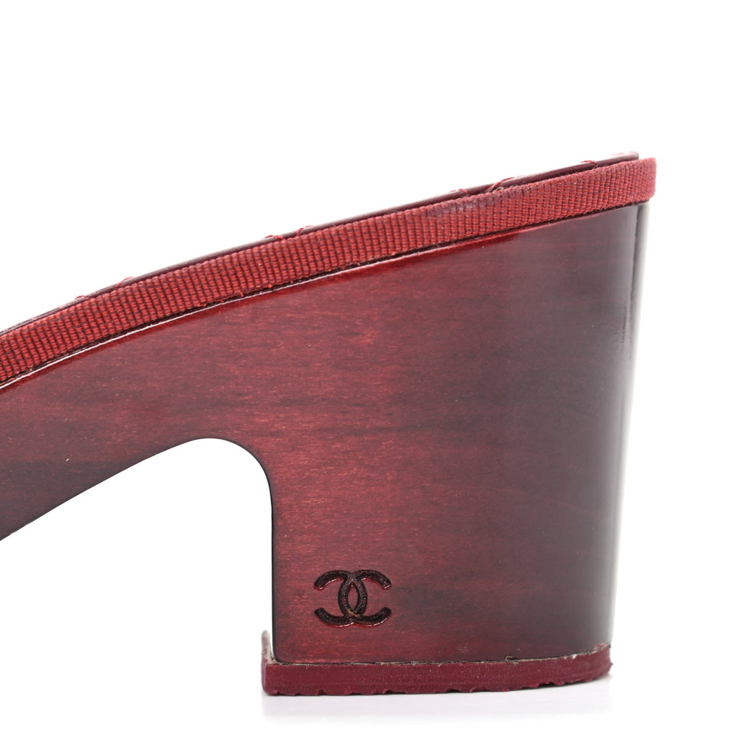 Chanel Patent Quilted Turn Lock CC Platform Mule 39.5 Rouge 9 of 9