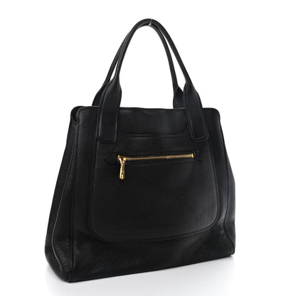 Miu Miu Goatskin Madras Tote Black 2 of 10