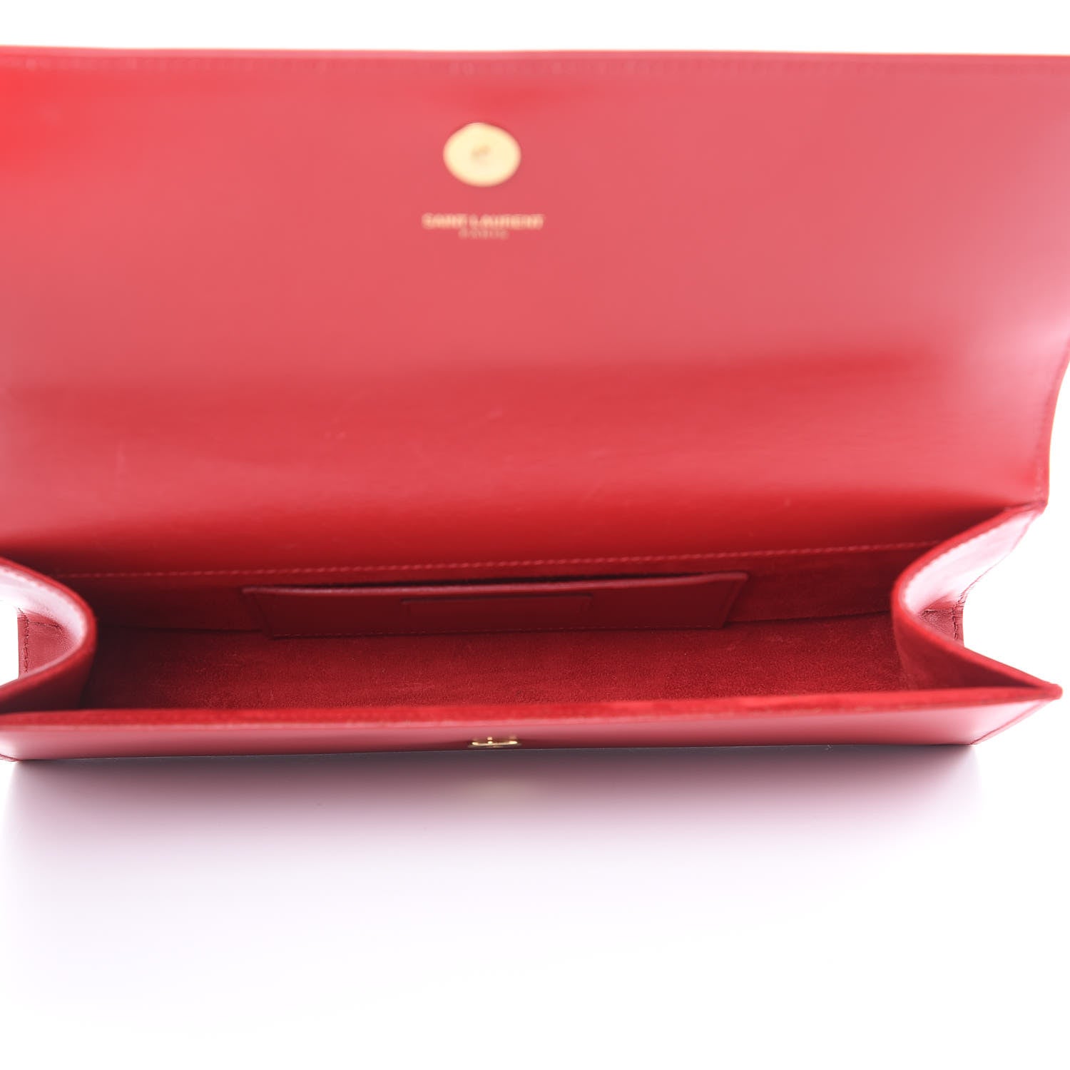 Saint Laurent Smooth Calfskin Cassandre Clutch Rouge Orient 5 of 12