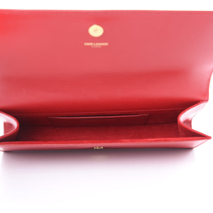 Saint Laurent Smooth Calfskin Cassandre Clutch Rouge Orient 5 of 12