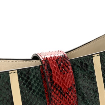 Gucci Snakeskin Web Small Jackie 1961 Hobo Green 13 of 14