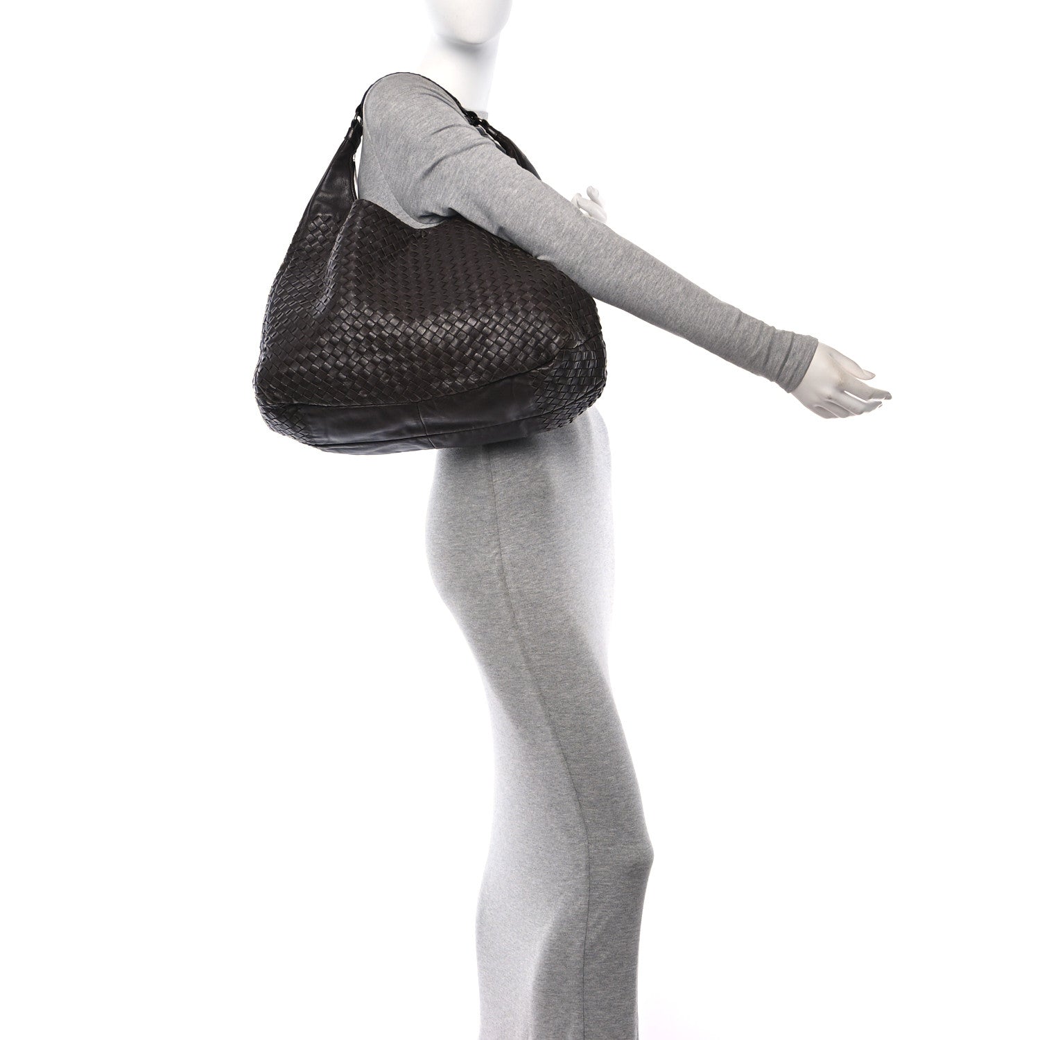Bottega Veneta Nappa Intrecciato Large Campana Hobo Ebano 2 of 14