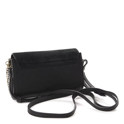 Chloe Suede Calfskin Mini Faye Shoulder Bag Black 3 of 9
