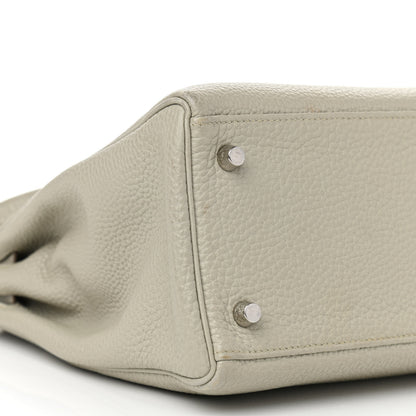 Hermes Taurillon Clemence Kelly Retourne 32 Gris Perle 9 of 13