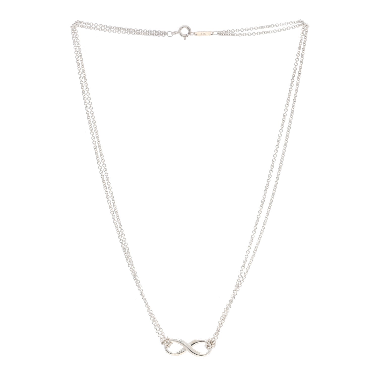 Tiffany Sterling Silver Infinity Pendant Necklace 2 of 4