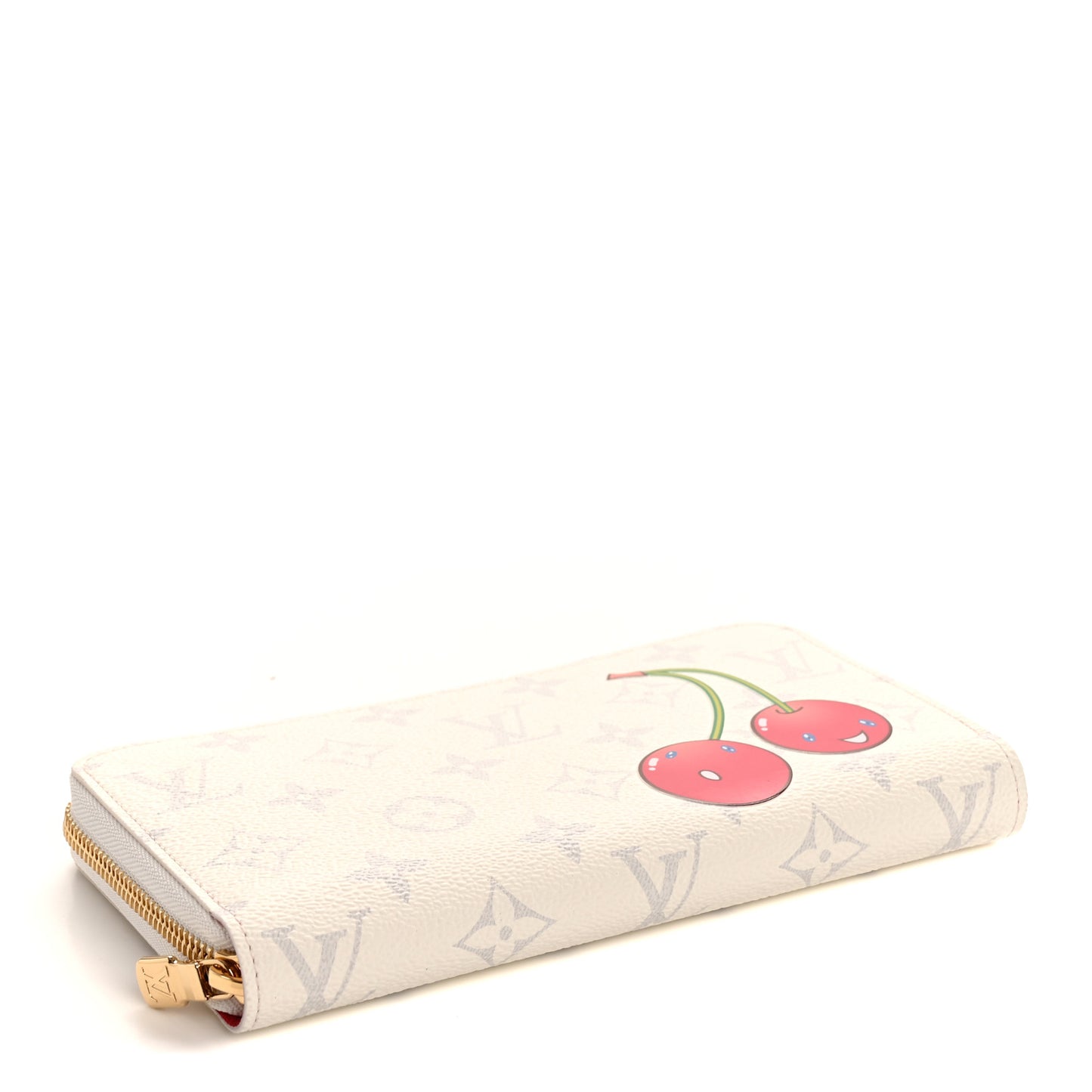 LV X TM Monogram Cerises Zippy Wallet White