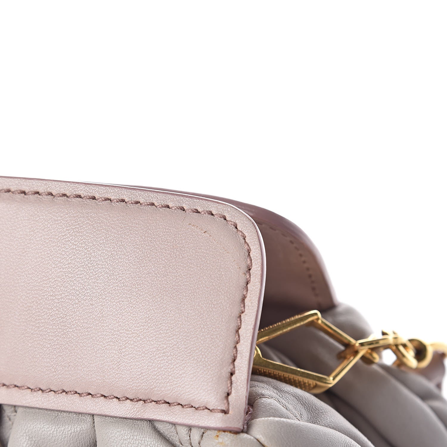 Miu Miu Nappa Matelasse Clutch Pomice Cammeo 10 of 16