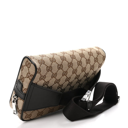 Gucci Monogram Dollar Calfskin Belt Bag Beige Ebony Testa di Moro Marrone Scuro 3 of 11