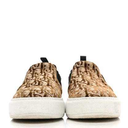 Christian Dior Velvet Oblique Womens Solar Slip On Sneakers 39 Bronze 2 of 9