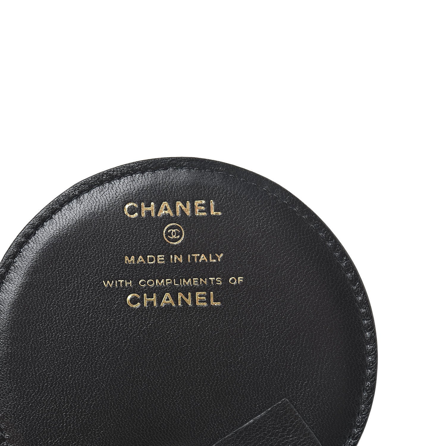 Chanel Lambskin Quilted Round Luggage Tag Black 3 of 6