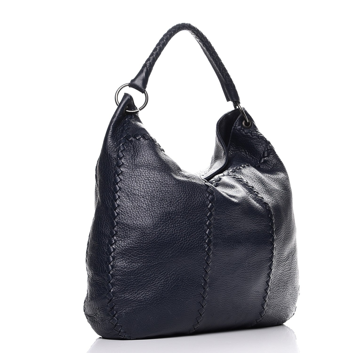 Bottega Veneta Washed Cervo Deerskin Large Hobo China Blue 3 of 16