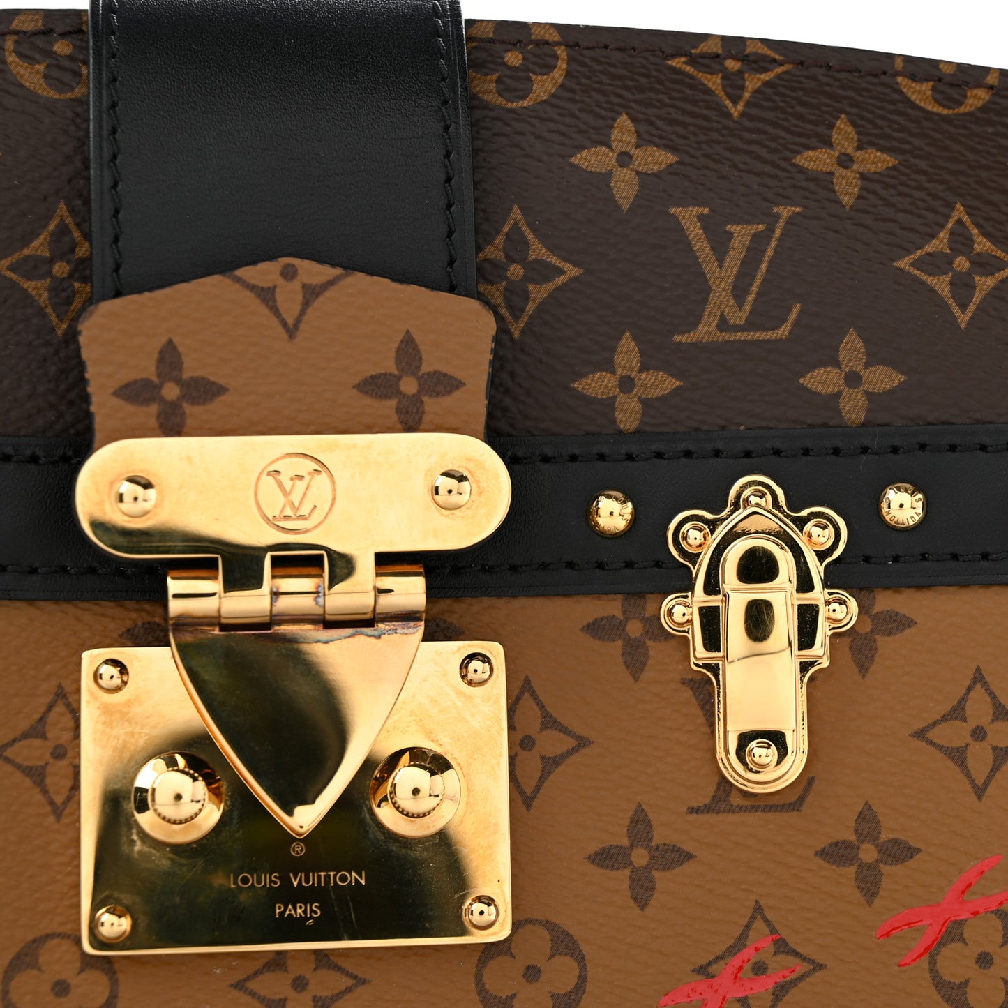 Reverse Monogram Trunk Clutch