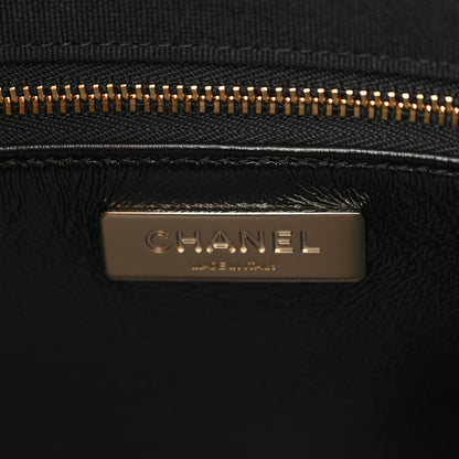 Chanel Shiny Lambskin Quilted Small 31 Shopping Bag Black 6 of 10