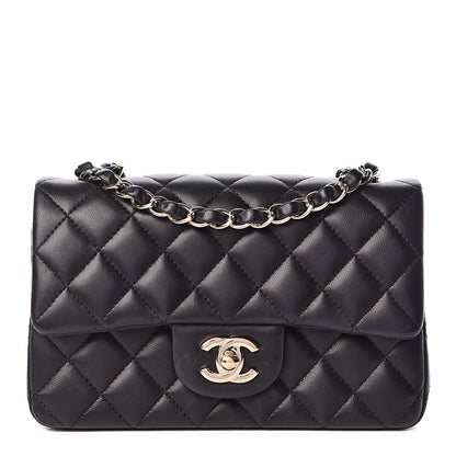 Chanel Lambskin Quilted Mini Rectangular Flap Black 1 of 12