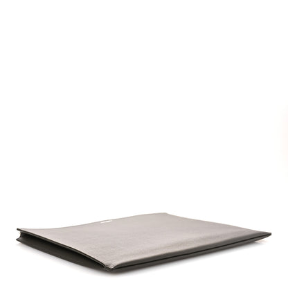 Saint Laurent Matte Grain De Poudre Zipped Document Holder Dark Kaki Face 4 of 9