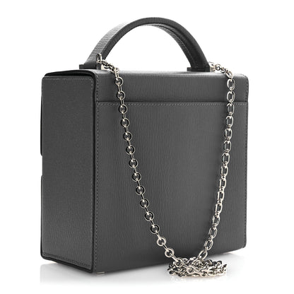 Hermes Chevre Mysore Enamel Cinhetic Boxy Top Handle Bag Deep Bleu 3 of 13