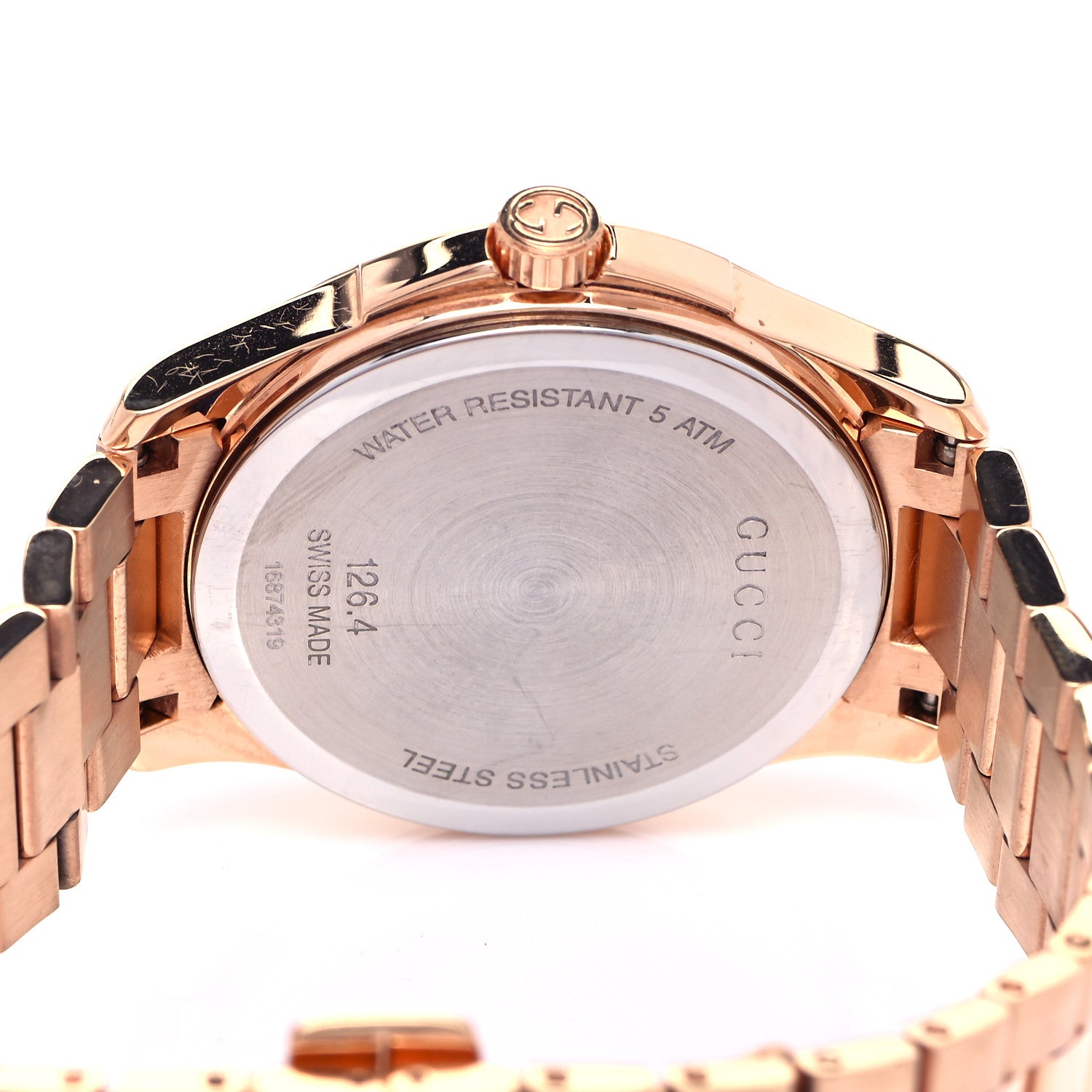 Gucci Stainless Steel 38mm G-Timeless Diamante Quartz Watch Rose 4 of 5