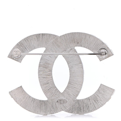 Chanel Baguette Crystal CC Brooch Silver 3 of 5