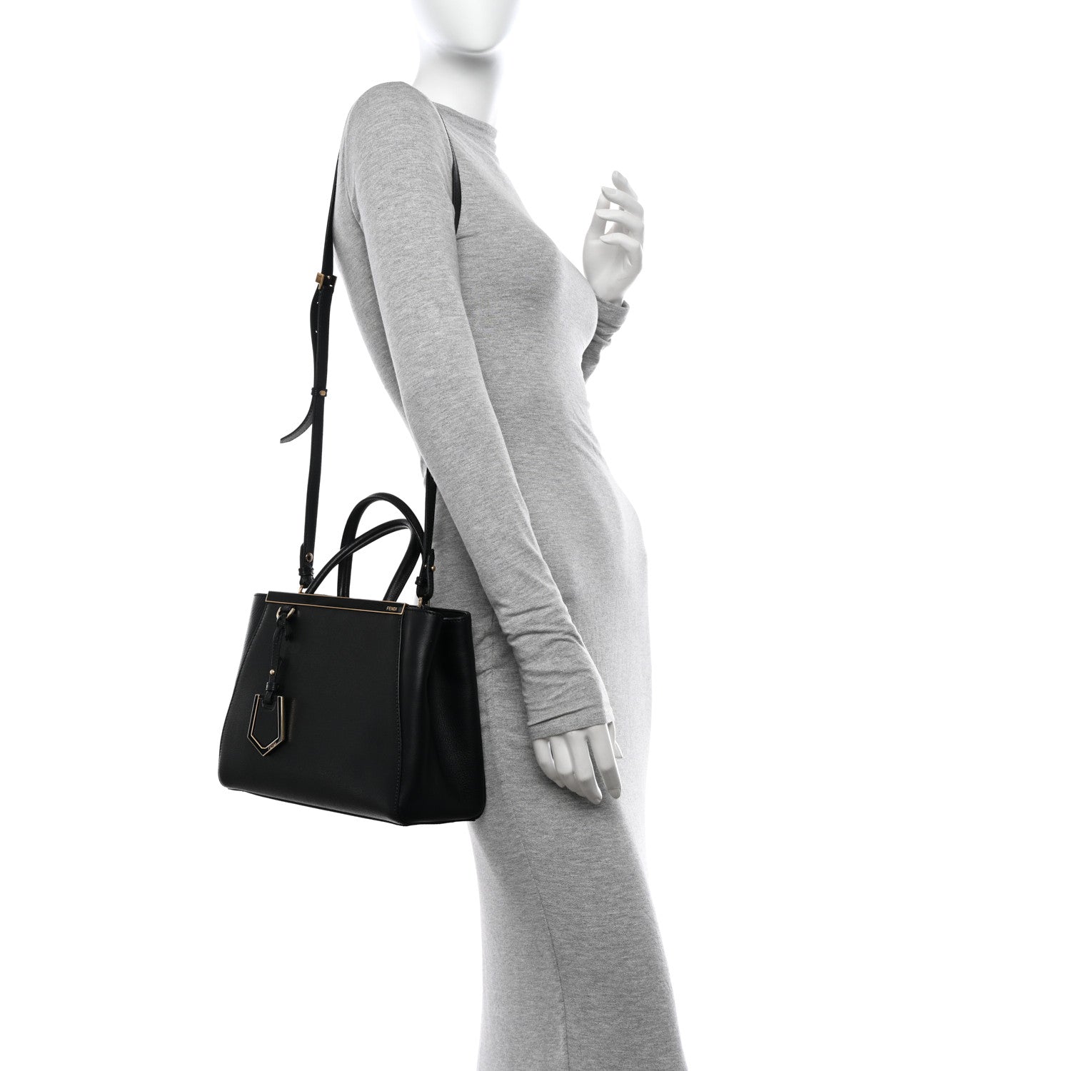 Fendi Vitello Elite Petite 2Jours Tote Black 2 of 11