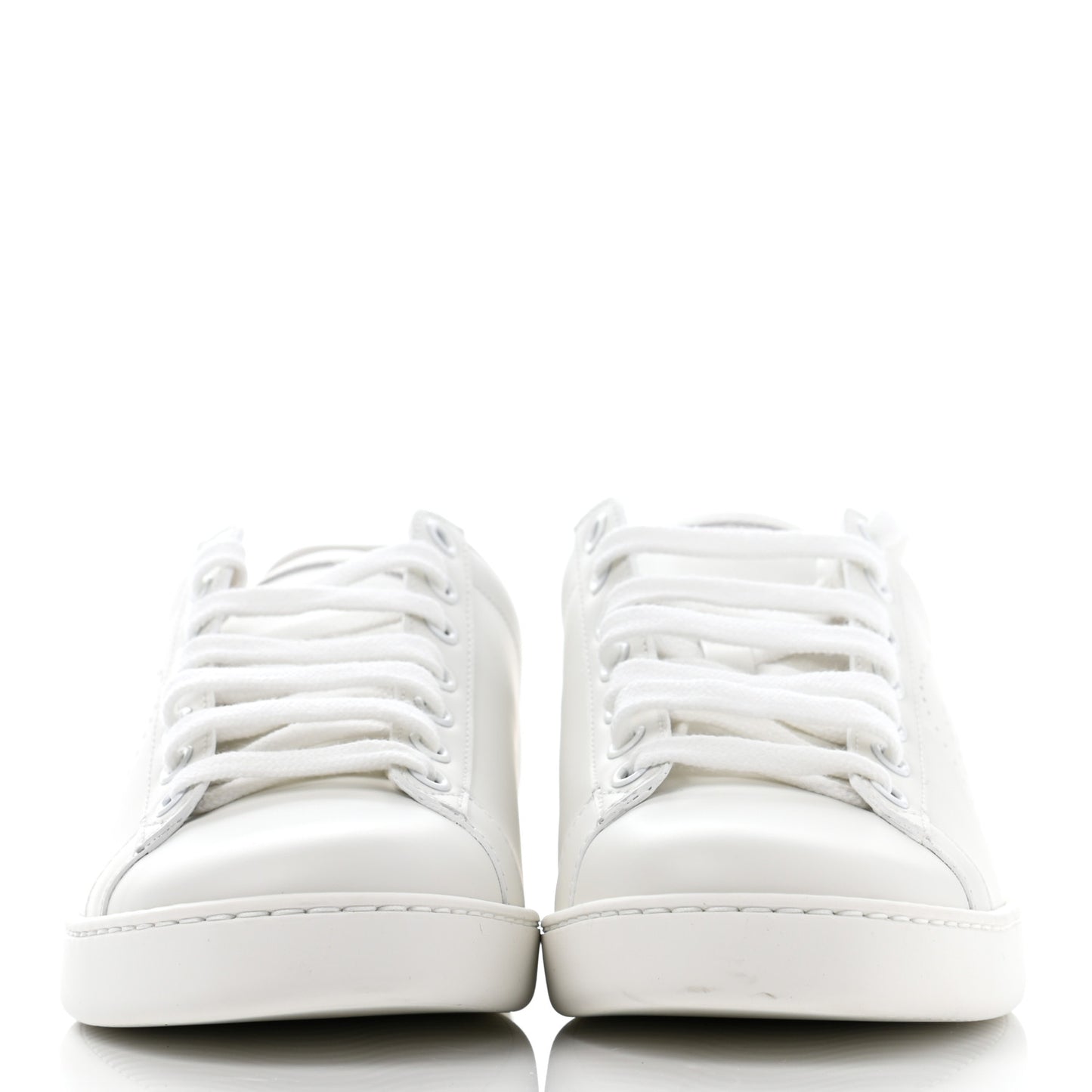 Calfskin Interlocking G Perforated Womens Ace Sneakers 37.5 White Wild Rose