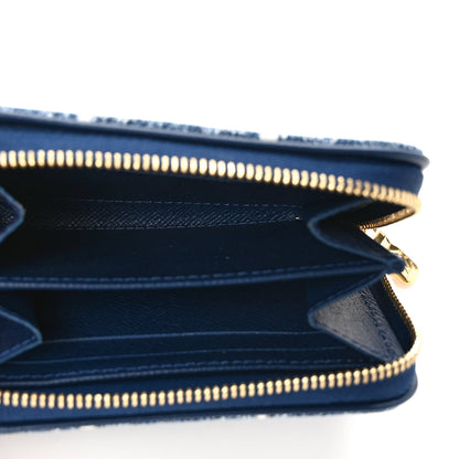 Louis Vuitton Denim Monogram Jacquard Zippy Coin Purse Bleu 5 of 6