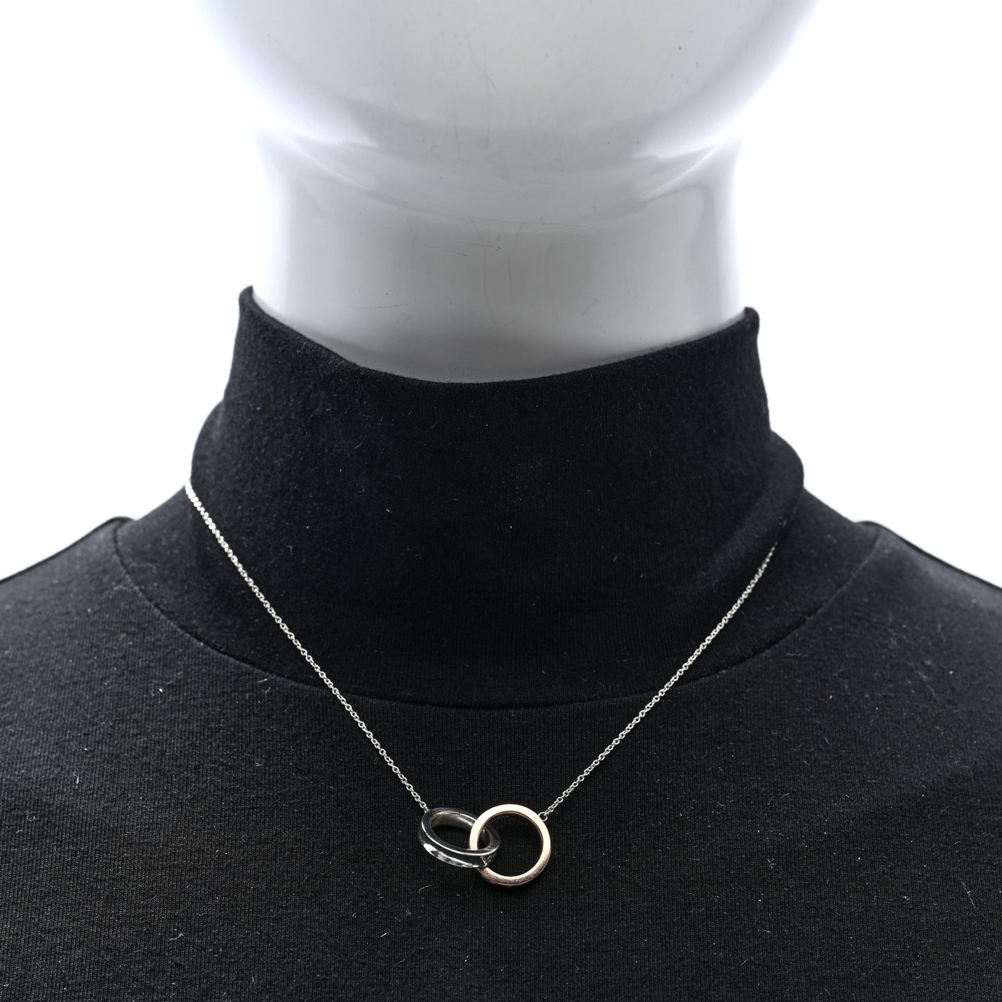 Sterling Silver Rubedo 1837 Interlocking Circles Pendant Necklace